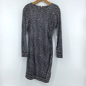 MICHAEL Michael Kors Black and White Midi Dress